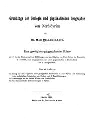 Cover of: Grundzüge der Geologie und physikalischen Geographie von Nord-Syrien