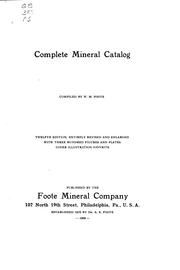 Cover of: Complete mineral catalog