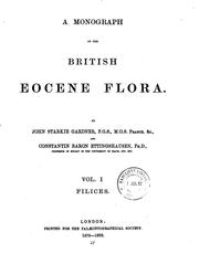 Cover of: A monograph of the British Eocene flora