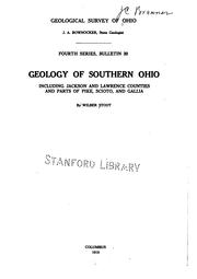 Cover of: Geology of southern Ohio: including Jackson and Lawrence counties and parts of Pike, Scioto, and Gallia