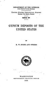 Cover of: Gypsum deposits of the United States