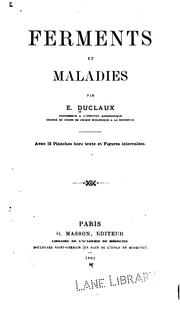 Cover of: Ferments et maladies
