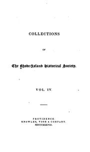 Cover of: An historical discourse on the civil and religious affairs of the colony of Rhode-Island