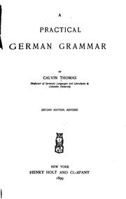 Cover of: A practical German grammar