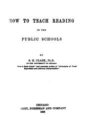 Cover of: How to teach reading in the public schools