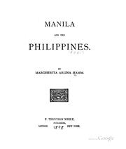 Cover of: Manila and the Philippines.