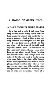 Cover of: A world of green hills: observations of nature and human nature in the Blue Ridge