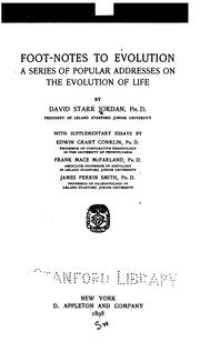 Cover of: Footnotes to evolution by David Starr Jordan