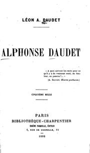 Cover of: Alphonse Daudet by Léon Daudet