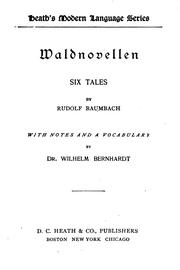 Cover of: Waldnovellen by Rudolf Baumbach, Rudolf Baumbach