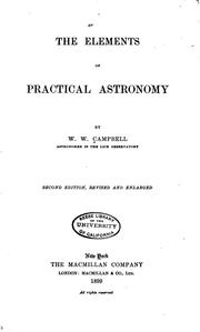 Cover of: The elements of practical astronomy