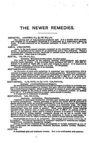 Cover of: The newer remedies ...: A reference book for physicians, pharmacists, and students.