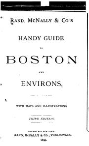 Cover of: Rand, McNally & Co.'s handy guide to Boston and environs ... by 