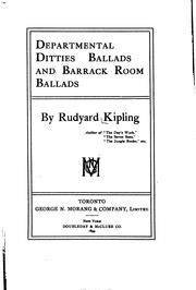 Cover of: Departmental ditties and Ballads and Barrack-room ballads. by Rudyard Kipling, Rudyard Kipling