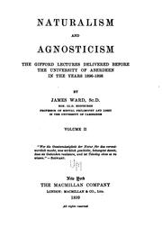 Cover of: Naturalism and agnosticism by Ward, James, Ward, James