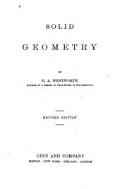 Cover of: Solid geometry by George Albert Wentworth