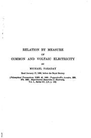 Cover of: The fundamental laws of electrolytic conduction: memoirs by Faraday, Hittorf and F. Kohlrausch