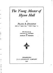 Cover of: The young master of Hyson Hall