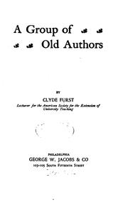 Cover of: A group of old authors