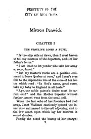 Cover of: Mistress Penwick by Dutton Payne