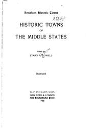 Cover of: Historic towns of the middle states