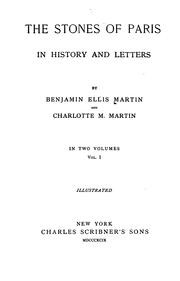 Cover of: The stones of Paris in history and letters