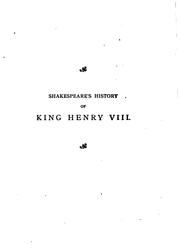 Cover of: Shakespeare's history of King Henry the Eighth. by William Shakespeare