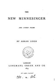 Cover of: The new minnesinger, and other poems by Katharine Harris Bradley