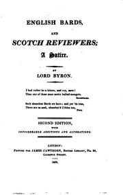 Cover of: English bards, and Scotch reviewers by Lord Byron