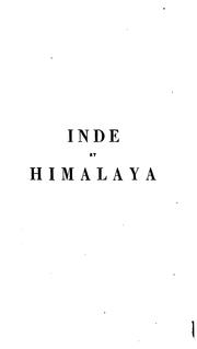 Cover of: Inde et Himalaya by Goblet d'Alviella, Eugène comte