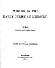 Cover of: Women in the early Christian ministry