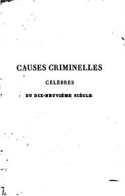 Causes criminelles célèbres du XIXe siècle