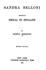 Cover of: Sandra Belloni, originally Emilia in England