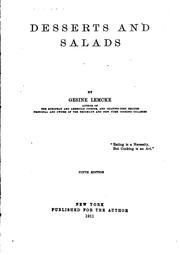 Cover of: Desserts and salads by Gesine Lemcke