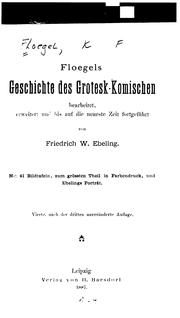 Cover of: Floegels Geschichte des Grotesk-Komischen