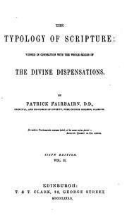 Cover of: Typology of Scripture by Patrick Fairbairn