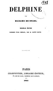 Cover of: Delphine by Madame de Staël
