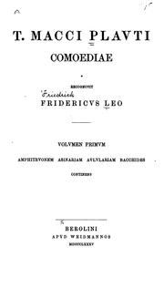 Cover of: T. Macci Plauti Comoediae by Titus Maccius Plautus