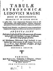 Cover of: Tabulae astronomicae by Philippe de La Hire