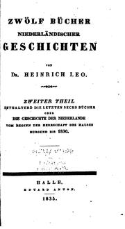 Cover of: Zwölf Bücher niederländischer Geschichten