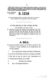 Cover of: International Air Transportation Protection Act of 1985 | United States. Congress. Senate. Committee on Commerce, Science, and Transportation. Subcommittee on Aviation.
