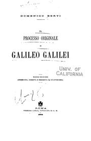 Cover of: Il processo originale di Galileo Galilei