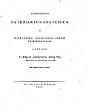 Cover of: Commentatio pathologico-anatomica de osteogenesi valvularum cordis praeternaturali