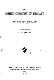 Cover of: The coming conquest of England