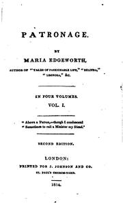 Cover of: Patronage by Maria Edgeworth