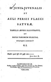 Cover of: D. Junii Juvenalis et Auli Persii Flacci satyrae