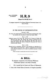 Florida Wilderness Act of 1983 and Sipsey Wilderness Additions Act of 1983 by United States. Congress. House. Committee on Agriculture. Subcommittee on Forests, Family Farms, and Energy.