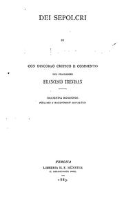 Cover of: Dei sepolcri: carme