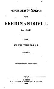 Cover of: Odpor stavův českých proti Ferdinandovi I. l. 1547