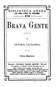 Cover of: Brava gente by Antonio Caccianiga
